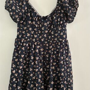 Francesca's Collections Navy Floral Kids Dress